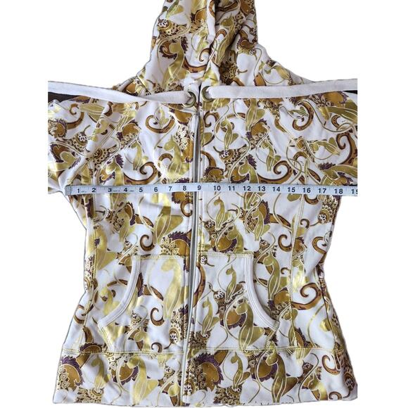 Nwt Baby Phat Vintage Y2K Long Sleeve Full zip Hoodie Gold Metallic L Read !!! - Picture 9 of 11
